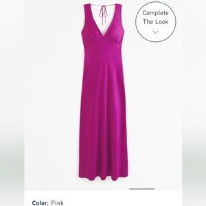 Plunge Cowl Back Maxi Dress in Pink Wedding Guest Dress